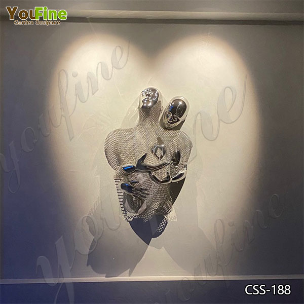 Modern Metal Abstract Love Sculpture Artists for Wall for Sale CSS-188