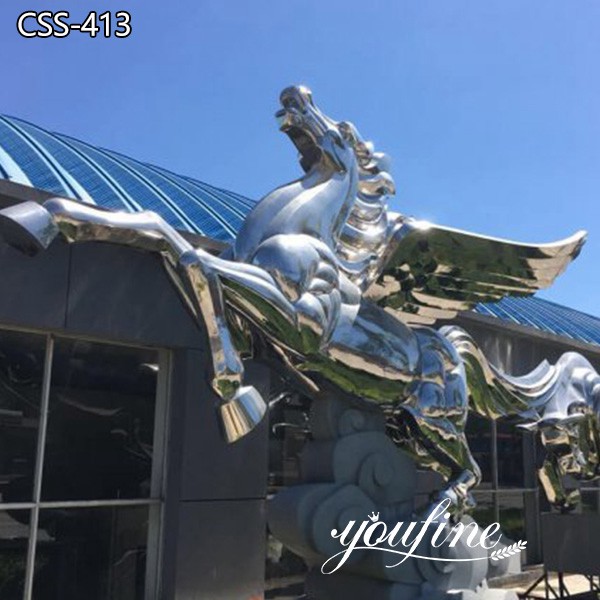 Mirror Stainless Steel Horse Sculpture for Garden for Sale CSS-413 (1)