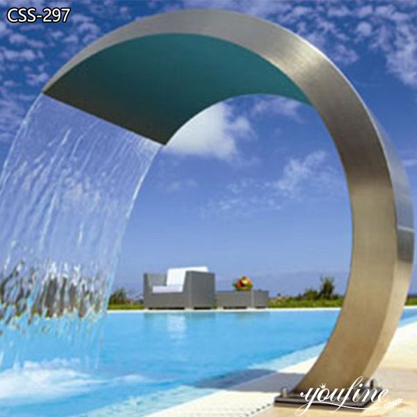 Outdoor Brushed Metal Water Fountain for Sale CSS-297