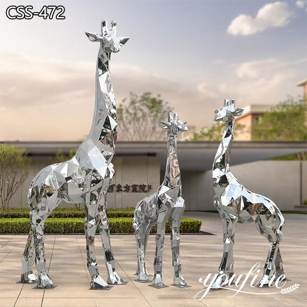 Geometric Metal Giraffe Statue Modern Design for Sale CSS-472