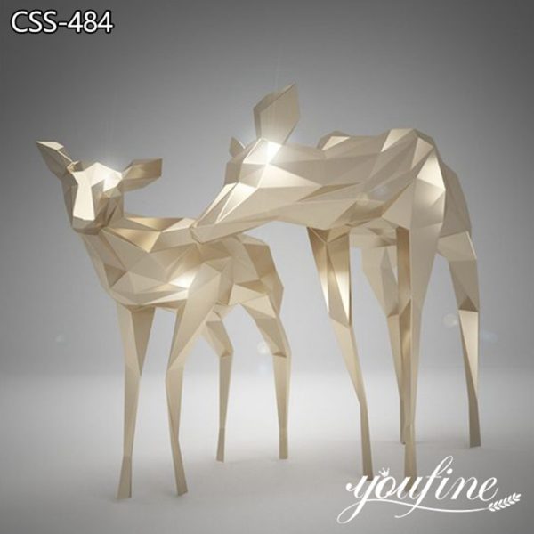 Abstract-Metal-Deer-Sculpture-Modern-Lawn-Decor-Wholesale-CSS-384