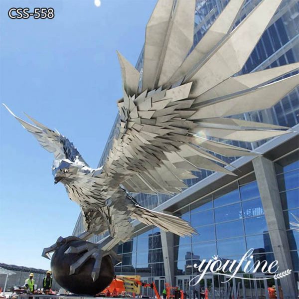 Gargantuan Stainless Steel Eagle Sculpture Public Art Supplier CSS-558 (4)