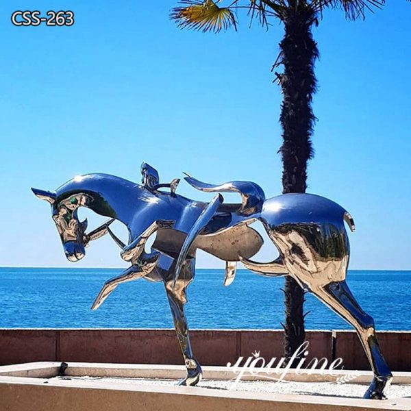 Abstract Stainless Steel Horse Sculpture for Sale CSS-263 (1)