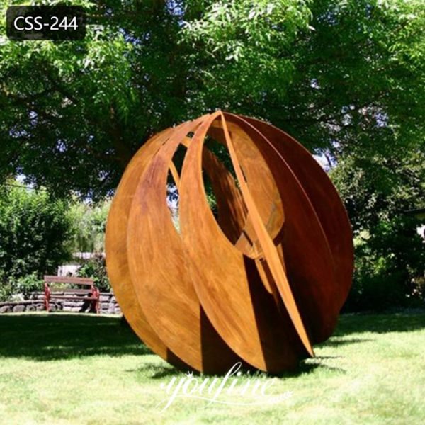 Rusty Corten Steel Garden Sculptures Outdoor Decor Manufacturer CSS-244