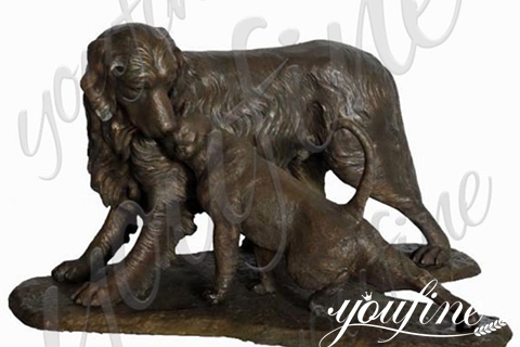 Realistic Custom Bronze Dog Statue Outdoor Decor With Competitive Price BOKK-521