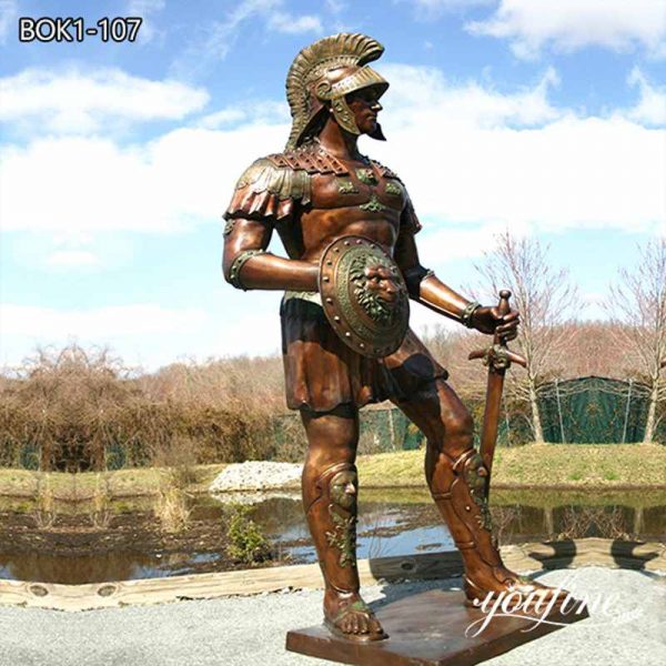 Military Greek Spartan Soldier Statue Outdoor Decor Factory Supplier BOK1-107